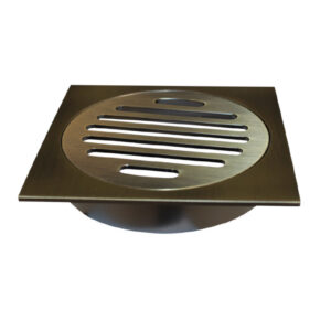 Antique Brass Square Floor Grate (Watermarked) 50mm dia outlet
