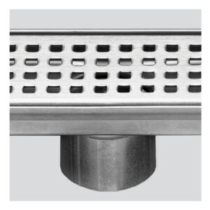 316 Stainless Steel Grate - Square punched profile 50mm dia outlet, stainless steel filter, watermarked